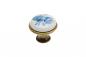 Preview: Porzellanknopf J4 Altmessing - Altsilber - Porzellan