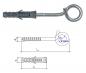 Preview: Dübel mit Ösenhaken 12mm, 50 Stück