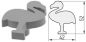 Preview: Möbelgriff Flamingo - Serie KID