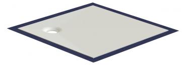 Schedel barriere freie Dusche - Duschboard - Duschwanne Mineraloberfläche 900x900 mm, Ablaufposition 230/230 mm