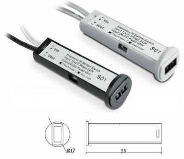 Preview: Infrarot-Sensorschalter schwarz