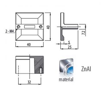 Preview: Möbelgriff Wassertropfen Effekt Lochabstannd 32mm