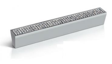 Aluminiumgriff mit Kristallglas Lochabstand 64mm verchromt
