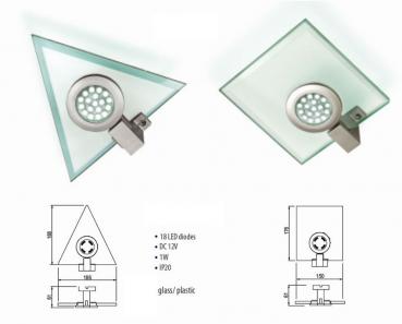 Preview: LED Dreieck Möbelleuchte 1Watt-12V/DC