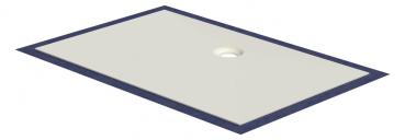 Schedel barriere freie Dusche - Duschboard - Duschwanne Mineraloberfläche 001 1200x800 mm Ablaufposition 600/230 mm