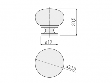 Preview: Möbelknopf BERGAMO Aluminium - Chrom - Edelstahloptik - Schwarz Matt - Schwarzchrom - Weiss