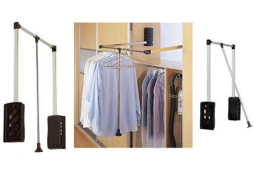 Garderobenlift für Schrankbreite 450-600mm schwarz