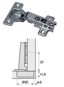 Topfscharniere Ø35 Vorliegend mit Kreuzmontageplatte