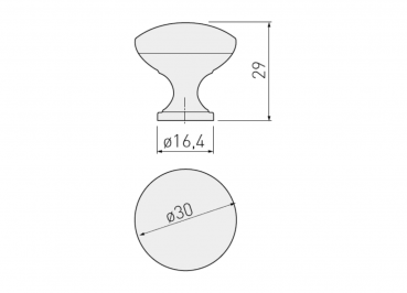 Preview: Möbelknopf TERNI Altmessing - Aluminium - Chrom - Edelstahloptik - Schwarz Matt - Schwarzchrom - Weiss