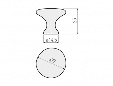 Preview: Möbelknopf UDINE Aluminium - Chrom - Edelstahloptik - Satin - Schwarz Matt - Schwarzchrom - Weiss Matt