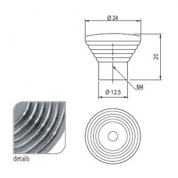 Preview: Möbelknopf GZ-ZH11 Satin