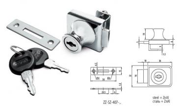 Preview: Glastürschloss bis 8 mm Glasstärke