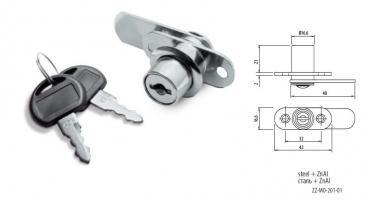 Preview: Hebelschloss verchromt