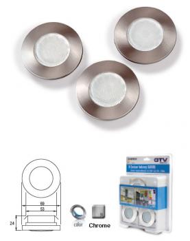 Preview: LED Set Bilbao Lampen Edelstahl Kaltlicht