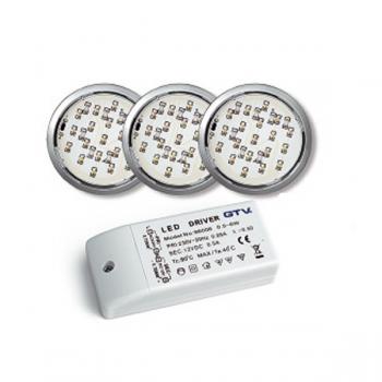 LED Set Lugo Lampen Aluminium Kaltlicht