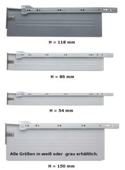 Preview: Metalbox Set Höhe 118mm Länge 270mm Grau
