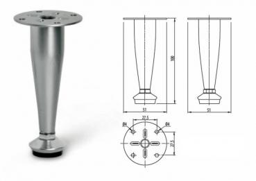 Preview: Möbelbein BD-003 in Aluminium