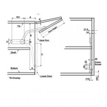 Preview: Klapptürenfedern GTV-PDL01