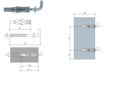 Preview: Universaldübel mit Haken  6x48, 50 Stück