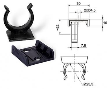 Preview: Kunststoff Clip Set - 2 Teile