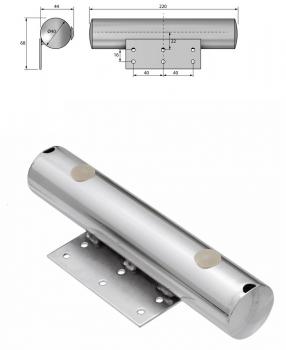 Preview: Möbelbein flach SL 05 verchromt Ø40 x 220mm