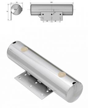 Preview: Möbelbein flach SL 05 verchromt Ø50 x 220mm