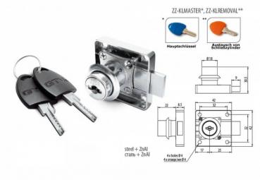 Preview: Hauptschlüssel (Blau) passt für alle Schließzylinder
