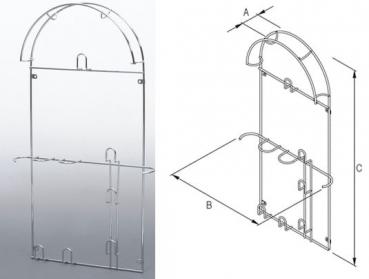 Preview: Staubsaugerzubehörhalter MAXI verchromt