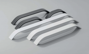 Möbelgriff UA-337 Aluminium - Schwarz - Lochabstand 96mm - 320mm