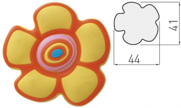 Preview: Möbelgriff Blume - Serie KID-Play