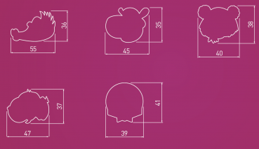 Preview: Möbelgriff Krokodil - Serie KID-Wild