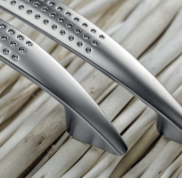 Preview: Möbelgriff UZ-05 Aluminium - Chrom - Messing - Satin - Lochabstand 96mm - 128mm