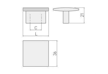 Preview: Möbelknopf UZ-880 Chrom
