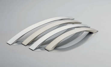 Möbelgriff CALABRIA Chrom - Edelstahloptik - Lochabstand 160mm - 224mm