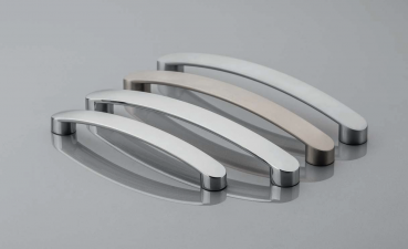 Möbelgriff GENUA Aluminium - Chrom - Satin - Lochabstand 128 mm - 160mm