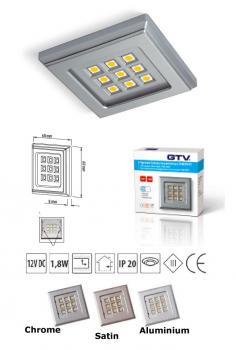 Preview: LED Vincente Strahler Aluminium Effekt Kaltweiß