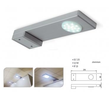 Preview: LED Möbelaufbauleuchte Vitoria mit 15 LED-0,9W Aluminium