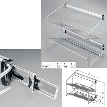Preview: Schuhregal mit 2 schrägen Ablagen