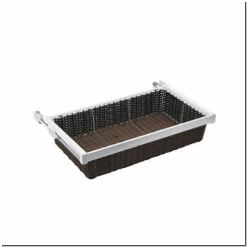 Schrankauszug mit Rattan Korb für 60cm breite Schrank