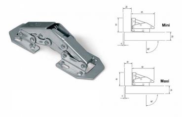 Preview: Aufschraubscharnier Maxi mit Feder Öffnungswinkel  90°