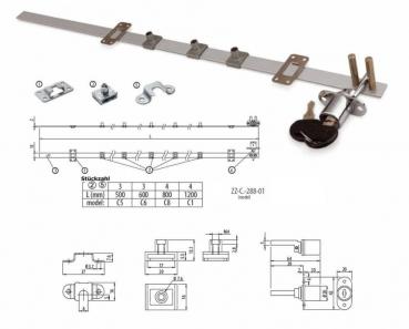 Preview: Zentralschloss 500mm lang C5