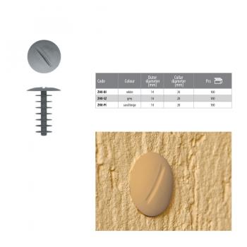 Preview: Stopfen Beige, mit Kreuzlamellen, 100 Stück