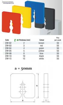 Preview: Abstandhalter Dicke 10 mm Schwarz, 50Stück