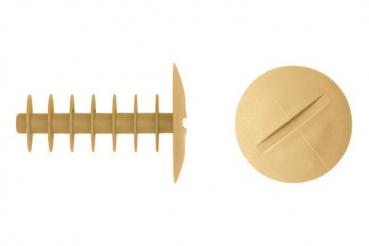 Stopfen Beige, mit Kreuzlamellen, 100 Stück