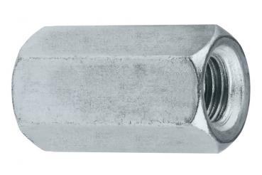 M10x30mm Verbindungsmuffen f. Gewindestangen,Stahl verzinkt, DIN6334, 1Stück