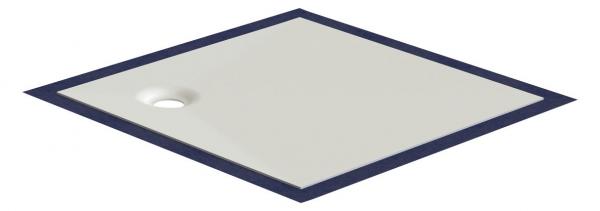 Schedel barriere freie Dusche - Duschboard - Duschwanne Mineraloberfläche 900x900 mm, Ablaufposition 230/230 mm