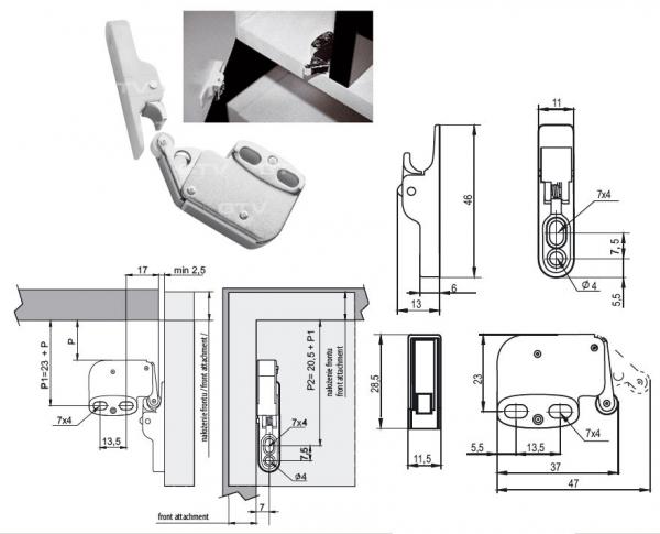 Möbelschnäpper-Türschnäpper