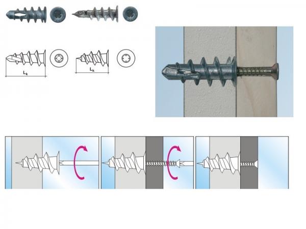 Gipskartondübel DRIVA Zinkdruckguss 29mm, 10Stück