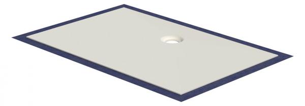 Schedel barriere freie Dusche - Duschboard - Duschwanne Mineraloberfläche 001 1200x800 mm Ablaufposition 600/230 mm