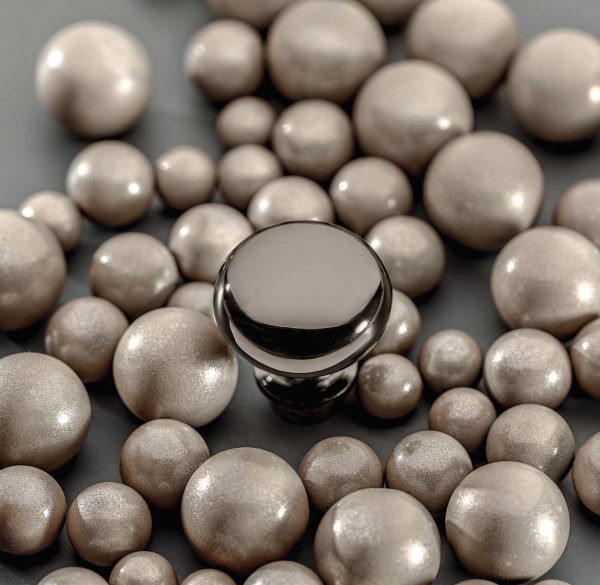 Möbelknopf BERGAMO Aluminium - Chrom - Edelstahloptik - Schwarz Matt - Schwarzchrom - Weiss